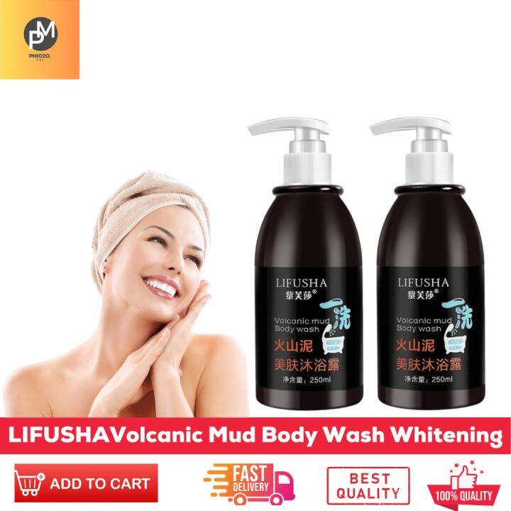 100 Original LIFUSHA Volcanic Mud Shower Gel 250ml, Permanent