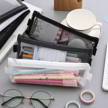 Transparent Pencil Case Girls' Korean Style Internet Celebrity Minimalist  Junior High School Ins Large Capacity High