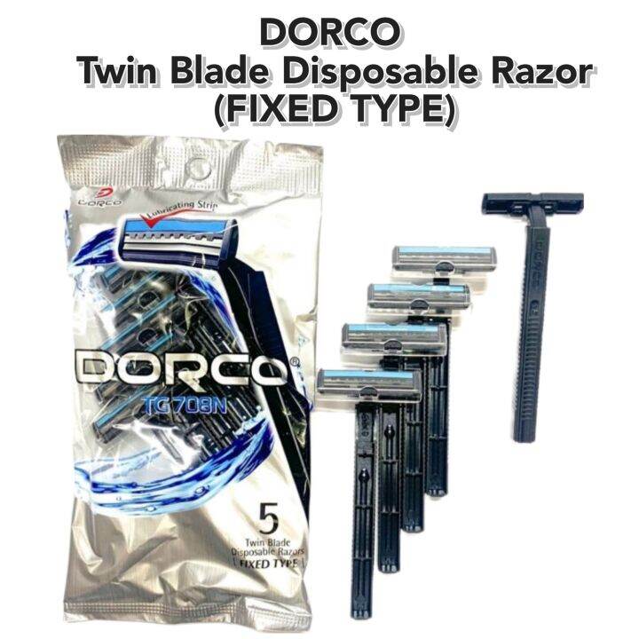 5pcs/pack DORCO Twin Blade Disposable Razor (Fixed Type) | Lazada PH
