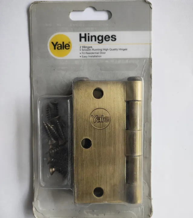 YALE 3.5"X3.5" HINGES ANTIQUE BRASS Lazada PH