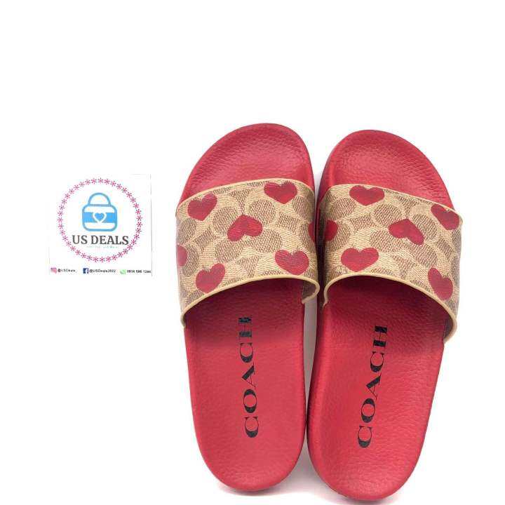 Authentic Coach Udele Sport Slide With Heart Print US6 Lazada PH