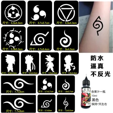 Temporary Tattoo Sticker Naruto Anime Waterproof Long Lasting Fake Tattoo  20pcs