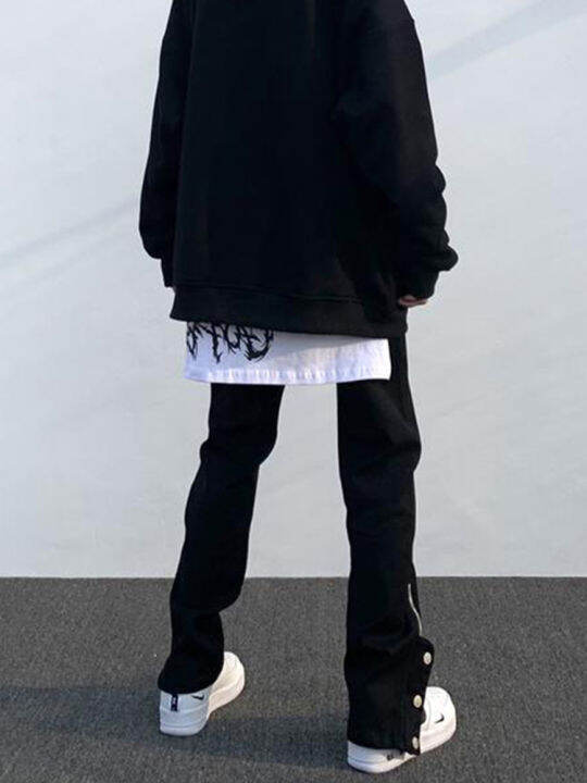 Chubby Girl Zipper Split Design Jeans Lazada