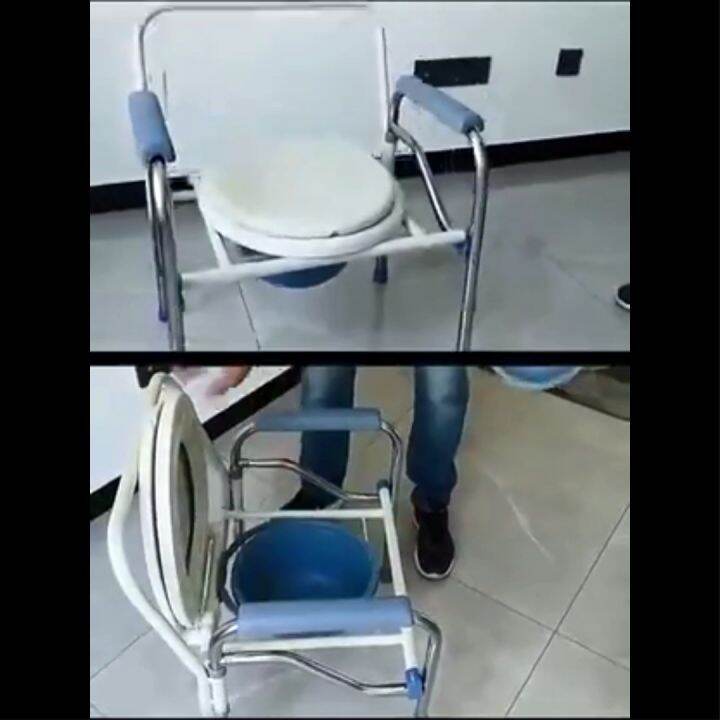 Toilet chair for elderly.Heavy Duty Steel Bedside Commode Chair Toilet