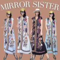 ?ป้าย Mirrorsister เดรสยาวลายดอก ลายเก๋วินเทจสไตล์โบฮีเมี่ยน