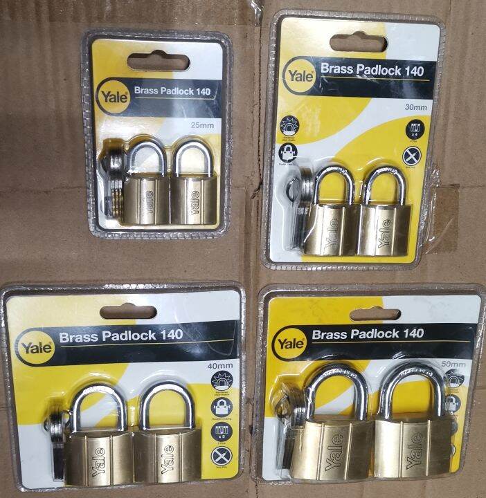 YALE BRASS PADLOCK 2PCS /SET KEYED ALIKE MODEL NO. V140. Lazada PH