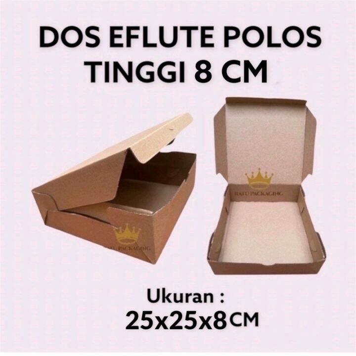 RATU | Dos EFLUTE POLOS 25x8 Tinggi 8Cm Ukuran 25x25x8 Hampers Kardus ...