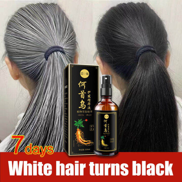 Herbal black hair spray 100ml Cure White Hair Spray Polygonum