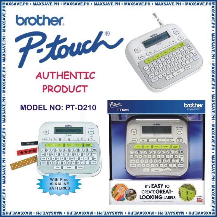 Brother PTouch PTD210 Label Maker Label Printer (1/2” or 12mm