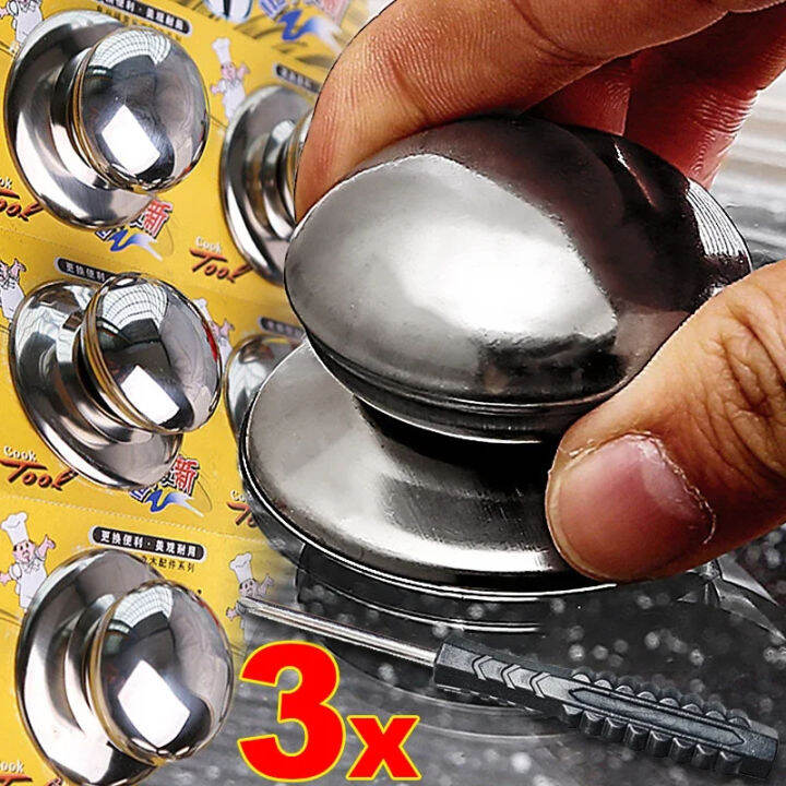 Replacement Pot Lid Knobs Handle for Glass Lid Knobs Stainless Steel ...