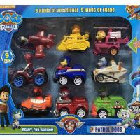 ชุดเซตรถของเล่น Paw Patrol ขบวนการเจ้าตูบ 4 ขา ทีมสุนัขกู้ภัย เซต 9 คัน ขนาด 32*28 cm