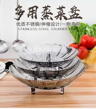 Thickening Food Steam Rack Stainless Steel Steamer with Double Ear