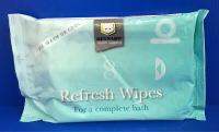 Refresh Wipes ผ้าเช็ดหน้า เช็ดตัวเหมาะสำหรับผู้ป่วยเชื้อดื้อยา ผู้ป่วยติดเตียง ใช้แล้วทิ้ง *8 ชิ้น