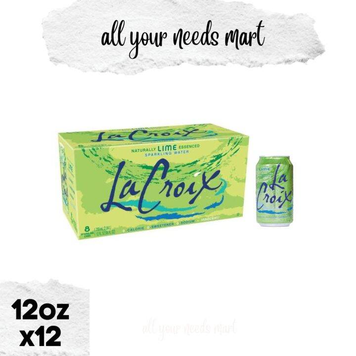 LA CROIX • Sparkling Water Lime 12oz x12 Lazada PH