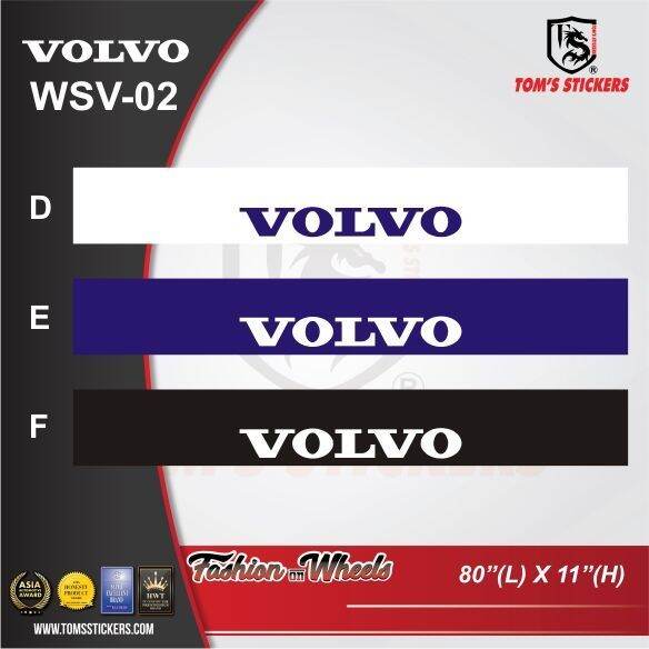 👍👍 VOLVO TRUCK FRONT WINDSHIELD STICKER VOLVO WSV02 Lazada