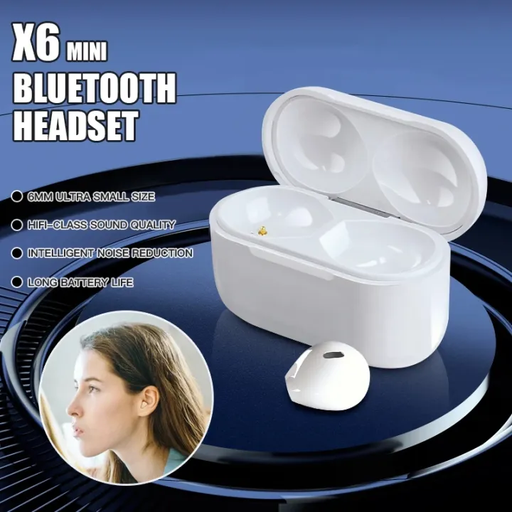 Pro X6 TWS Wireless Invisible Earbuds Bluetooth Noise Reduction ...