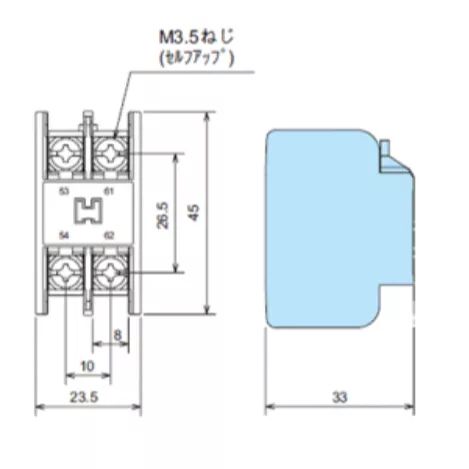 mitsubishi-คอนแทคช่วย-auxiliary-contact-1no-1nc-ติดตั้งด้านหน้า-สำหรับรุ่น-s-t-s-n-รุ่น-un-ax2-1a1b