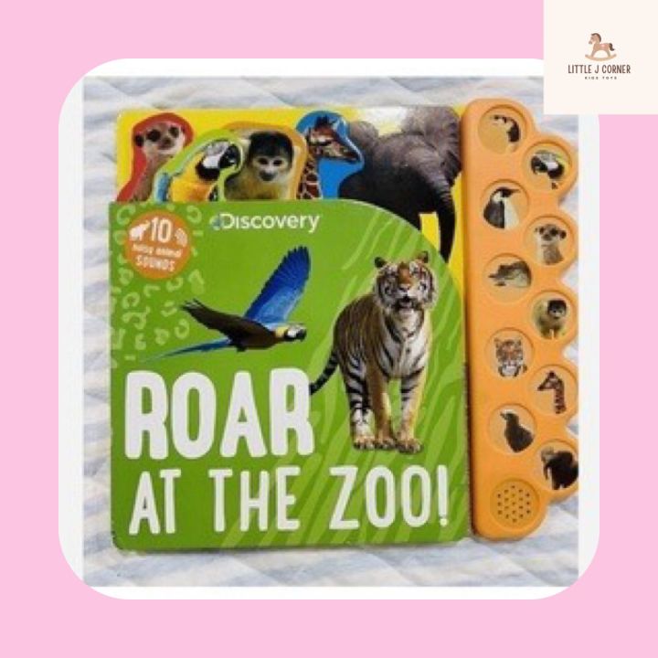The　Kid　Singapore　book　Noisy　Kids　At　Ready　Zoo!　Book　Book　Animal　Sounds　Roar　Stock]Discovery　Board　Lazada　Children　10　sound　Book