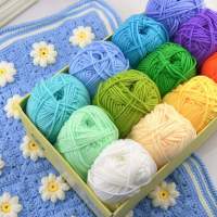 ไหมพรมคอตตอนนม5ply milk cotton yarn5ply