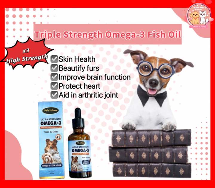 High Strength Omega 3 Fish Oil for Cat & Dog [Salmon Oil untuk kulit