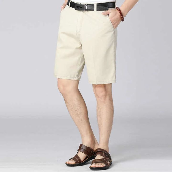 Summer Middle-Aged and Elderly Men's Shorts Cotton Straight Loose Deep ...