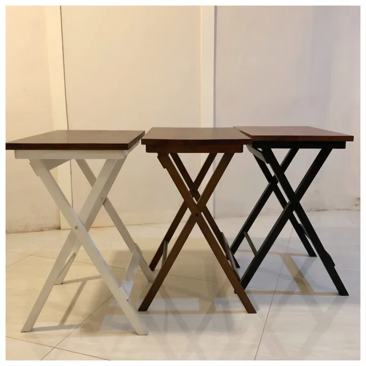 WOODEN FOLDING TABLE / DESK TABLE / SIDE TABLE MAHOGANY WOOD Lazada PH
