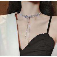 สร้อยคอแฟชั่น choker โบว์เพชรแบบมีสายยาว น่ารักแซ่บๆ