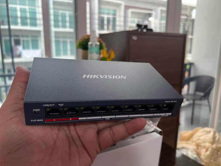 สวิตซ์ฮับ-switching-hub-poe-hikvision-จ่ายไฟเลี้ยงกล้องวงจรปิดเเละอุปกรณ์network-รับประกันศูนย์-3ปี