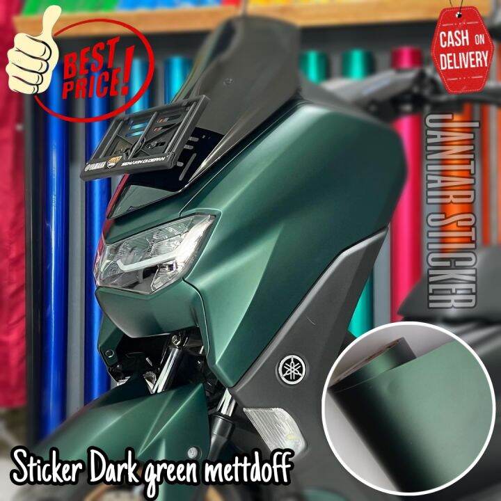 Stiker Skotlet Hijau Tua Metalik Sticker Scotlite Dark Green Metdoff Scotlet Motor Hijau Army