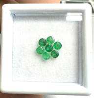 มรกต 2.5มม. 7ชิ้น ชุด พลอยธรรมชาติ100% Emerald 2.5mm 7pcs set 100% natural gemstone