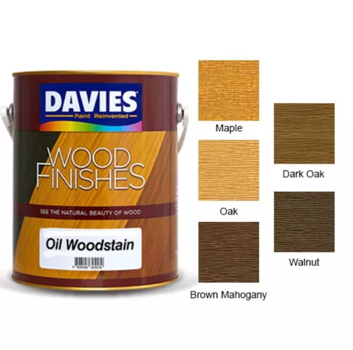 DAVIES WOOD STAIN 1 LITER. Brown Mahongany, Dark Oak, Oak, Walnut ...