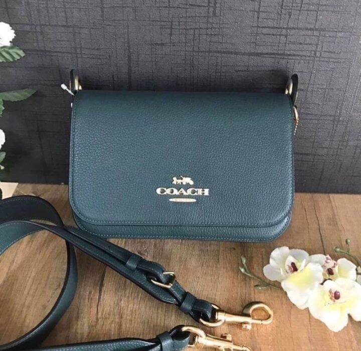 💥Coach COACH SMALL JES MESSENGER WITH SIGNATURE CANVAS STRAP Lazada.co.th