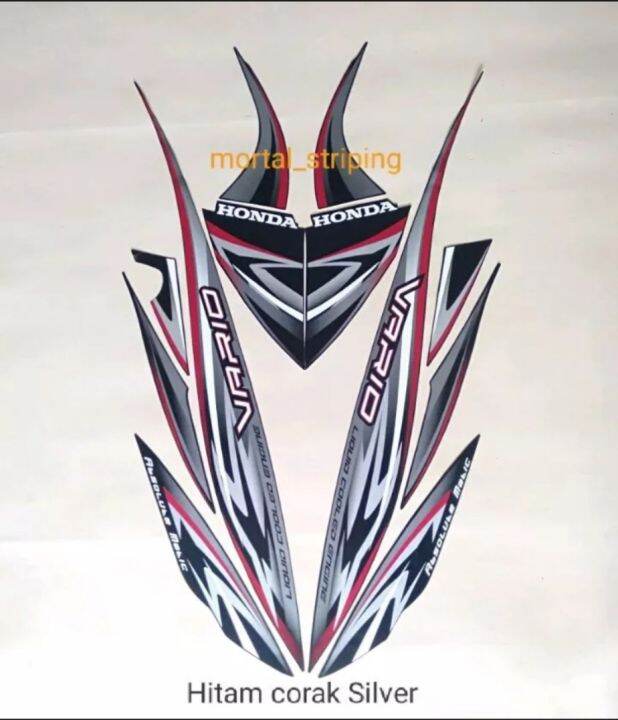 STIKER STICKER STRIPING LIST BODY MOTOR VARIO 110 KARBU TAHUN 2012 2013