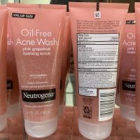 โฟมล้างหน้า Neutrogena Oil-Free Acne Wash Pink Grapefruit Foaming Scrub 198 mlสูตรนี้ไม่มีขายในไทยนะคะ?✅