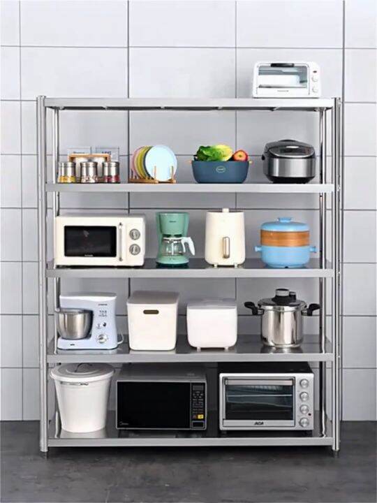 Stainless Steel Kitchen Storage Rack Shelf Organizer Storage Rak