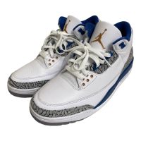 Used NIKE Shoes JORDAN 3 RETRO White/blue Size10.5