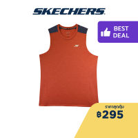 Skechers สเก็ตเชอร์ส เสื้อยืดแขนกุดผู้ชาย Men Performance Running Sleeveless Tee - SP22Q4M410-RED