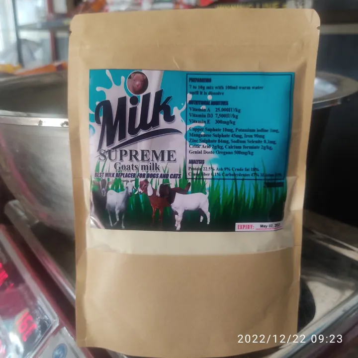 MILK SUPREME dog/cat goats milk (200g.)best milk replacer for dogs and