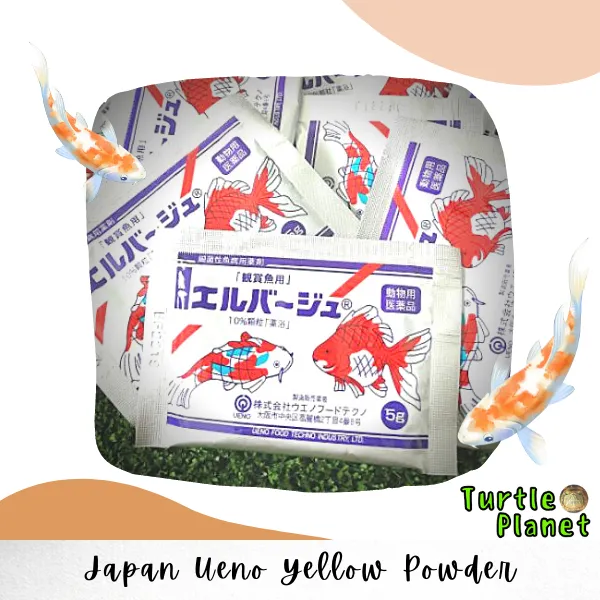 Japan TAIYO Ueno Yellow Powder Fish Medicine Koi Fish Ubat Kuning Ikan