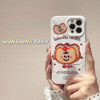 Play Sheng สนุกสนานการ์ตูนน่ารักภาพสีน้ำมันขนมปังโทสขนมปังขาตั้ง iphone13promax iPhone 13เคสโทรศัพท์มือถือ11ใหม่14pro หญิง12สองในหนึ่ง14PM เคสฟิลม์สร้างสรรค์เคสกันกระแทก