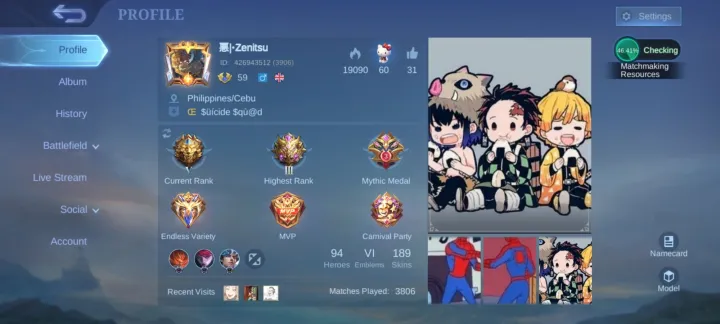 mobile legend free account