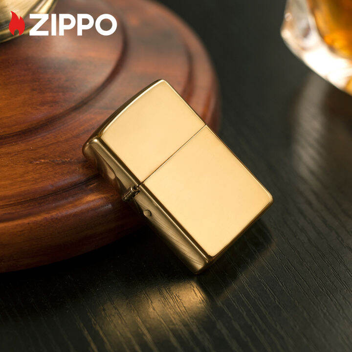 Zippo High Polish Brass Pocket Lighter Zippo 254B（ Lighter Without