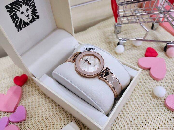 ประกันศูนย์ไทยนาฬิกาข้อมือผู้หญิง-anne-klein-ak-1980bmrg-ladies-quartz-watch-ขนาด-28-mm