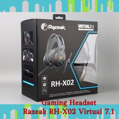 โล๊ะสต๊อก!!!ของดีราคาถูก✔️สินค้าของใหม่(มีตำหนิ)หูฟังเกมมิ่ง Razeak RH-X02 ระบบเสียง 7.1 เซอร์ราวนด์