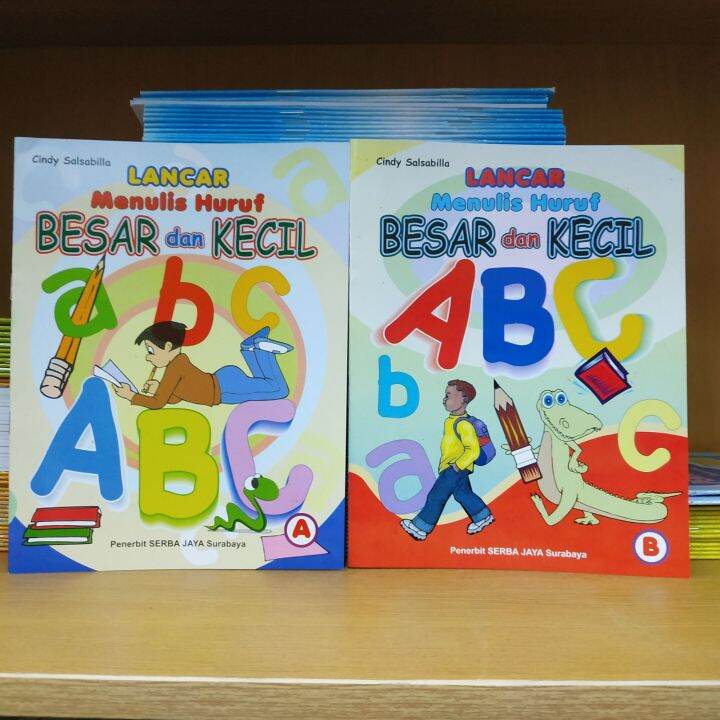 Paket 2 Buku Lancar Menulis Huruf Besar Dan Kecil Jilid A Dan B ...