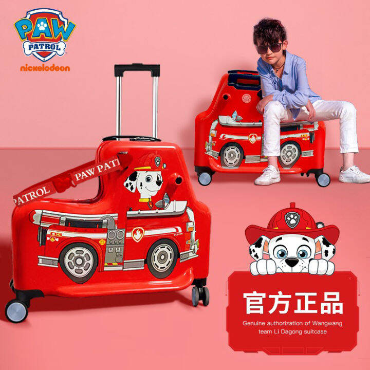 PAW Patrol Children's Luggage Rideable Car Trolley Case Baby Boy Lazy