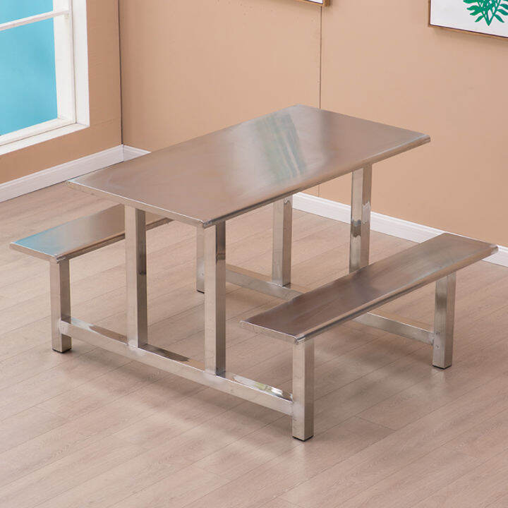 School Canteen Stainless Steel Dining Table and Chair 468 Staff Dining