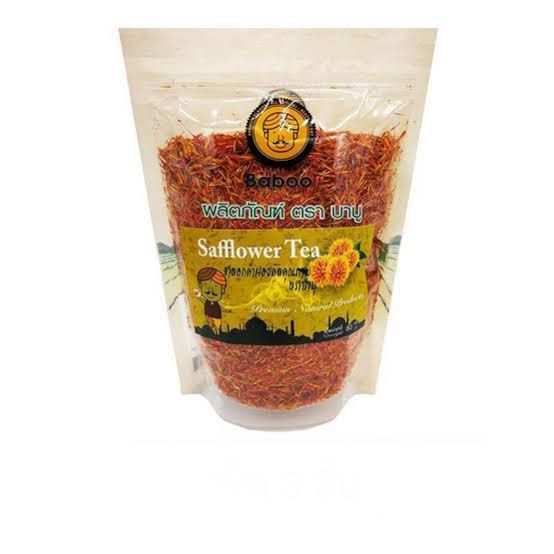 ชาดอกคำฝอย คัดคุณภาพ ออร์แกนิค ตราบาบู (Safflower Tea Organic Baboo Brand) 100 g.