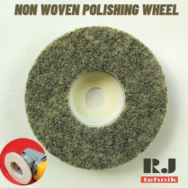 Batu Gerinda Sponge Poles Stainless Non Woven Polishing Wheel 4 inch