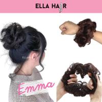 แฮร์พีช รหัสEmma ดังโงะเกาหลี ELLAHAIR ผมมวย มวยผม ยางรัดผม แบบยางยืดครอบ Messy bun